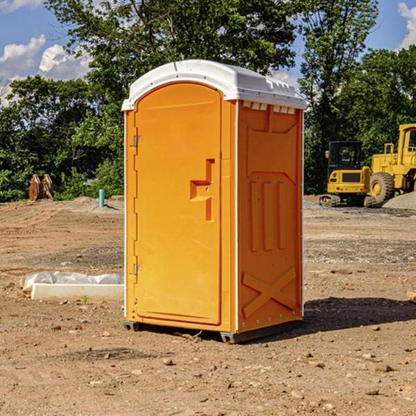 how often are the porta potties cleaned and serviced during a rental period in Rapelje